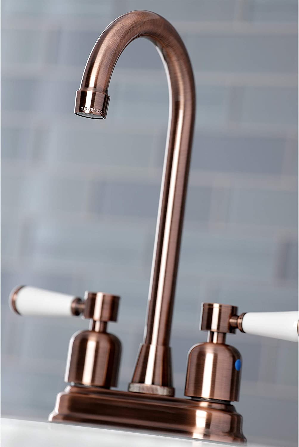 Kingston Brass KB849DPLAC Paris Bar Faucet, Antique Copper