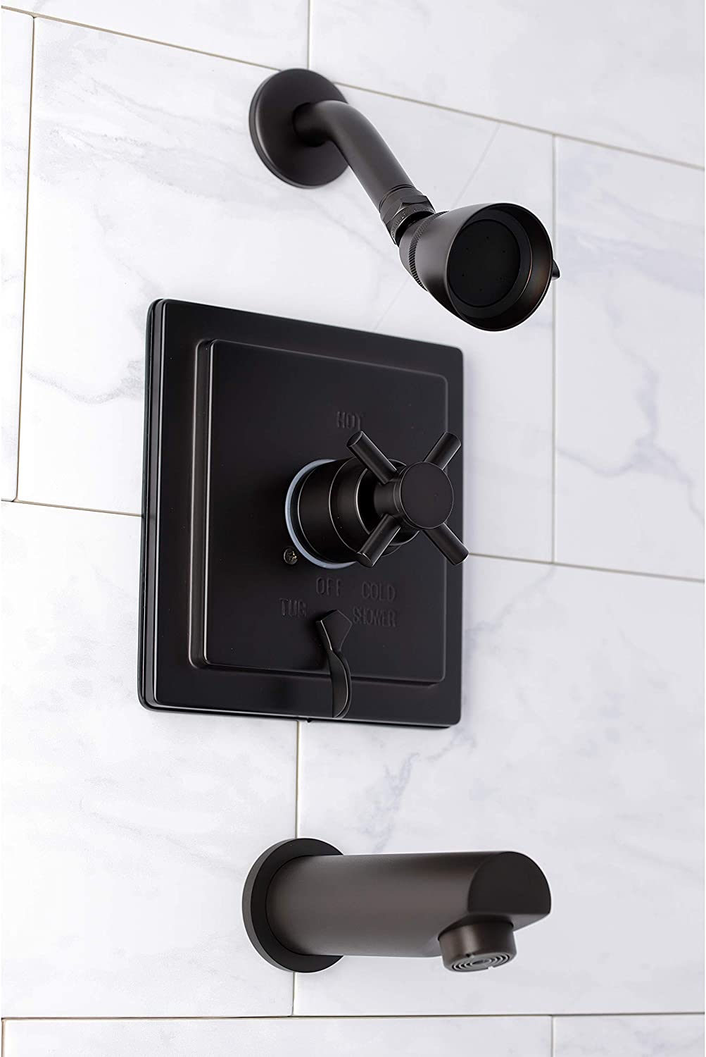 Kingston Brass KB86550DX Tub and Shower Faucet, Oil Rubbed Bronze