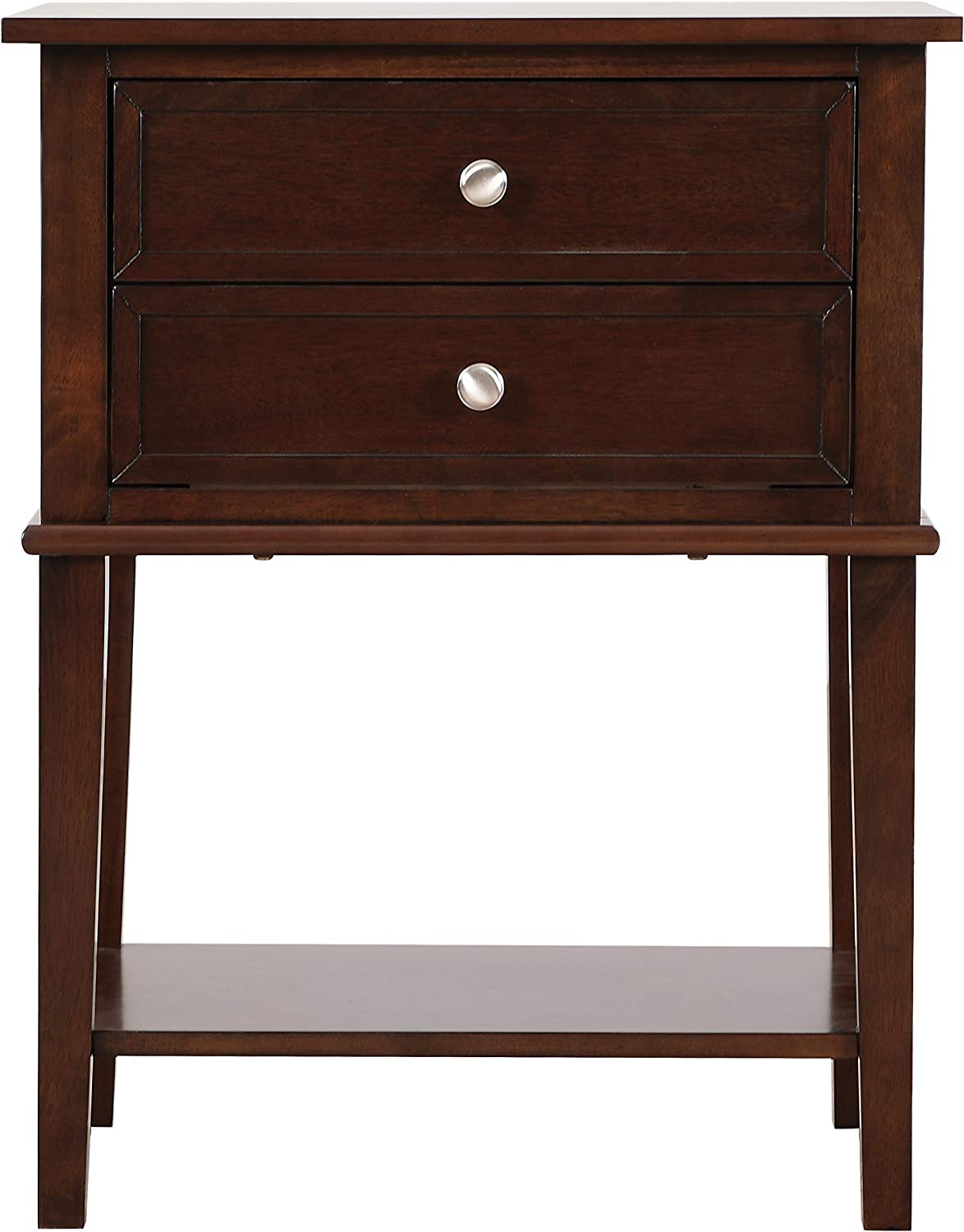 Glory Furniture Newton , Cappuccino Nightstand, SIDE TABLE 28&#34; H x 16&#34; W x 22&#34; D