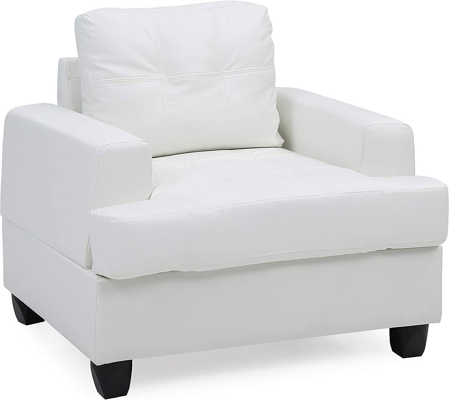 Glory Furniture G587A-C Living Room Chair, White