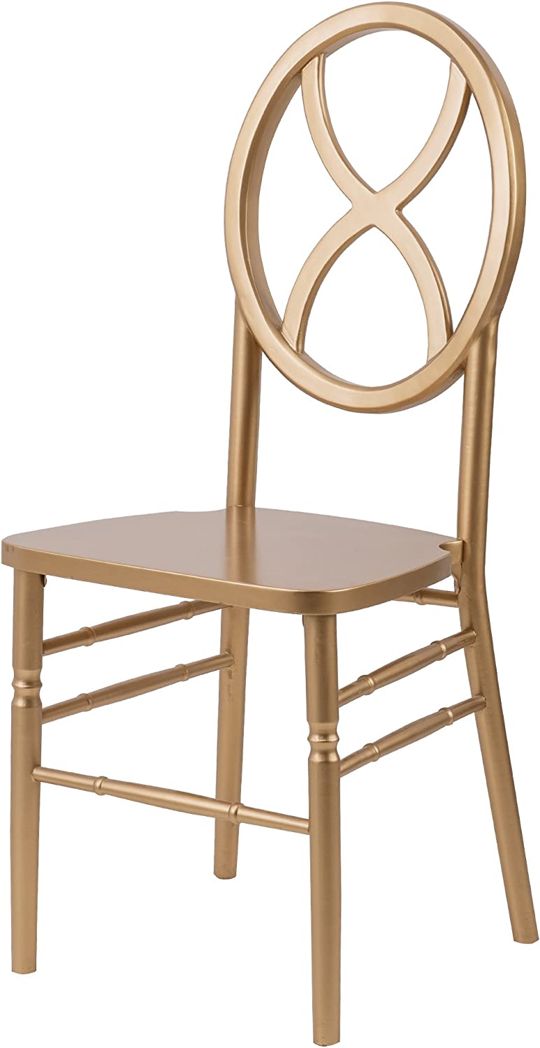 Commercial Seating Products Sandglass Gold Wood Chairs, 2-Pack