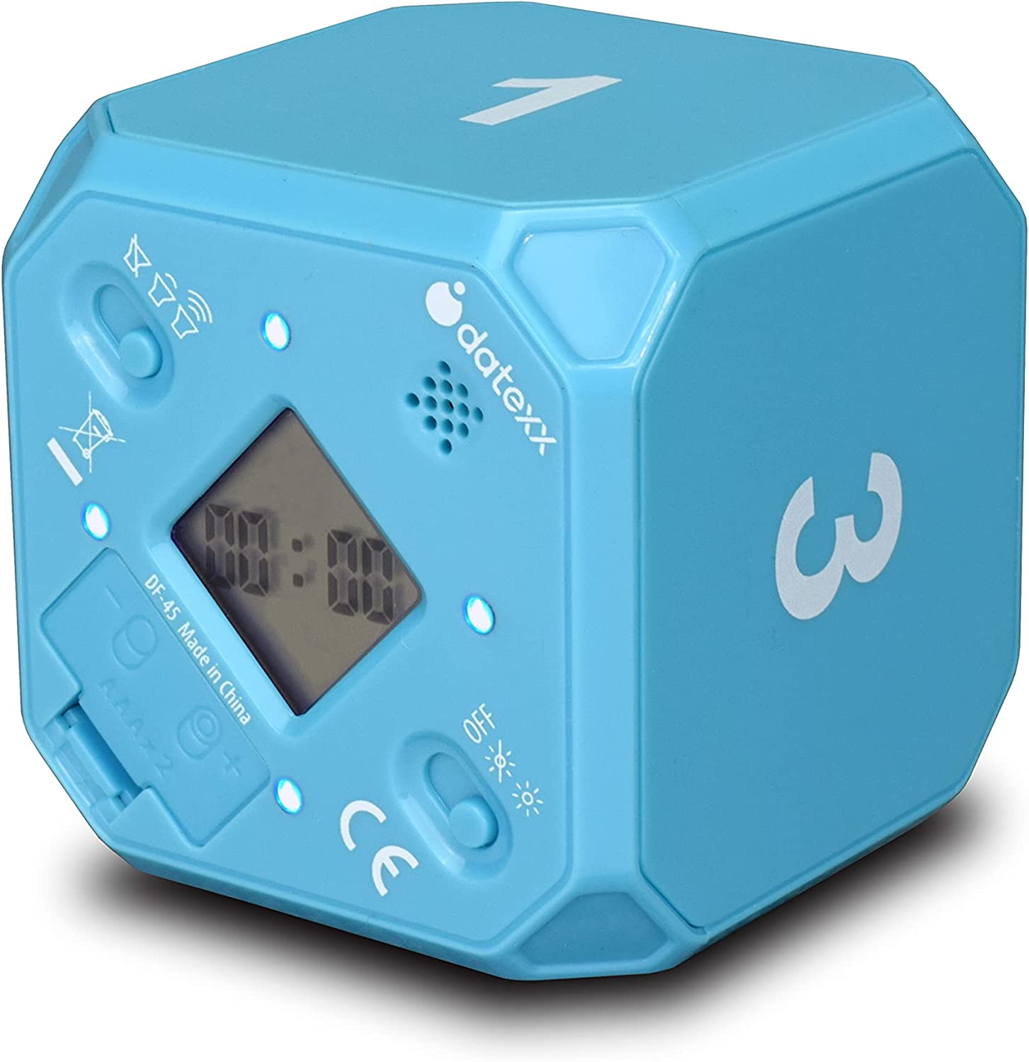 TimeCube Plus Preset Timer with 4 LED Light Alarm for Time Management, and Countdown Settings (Green - 1,5,10,15 min)