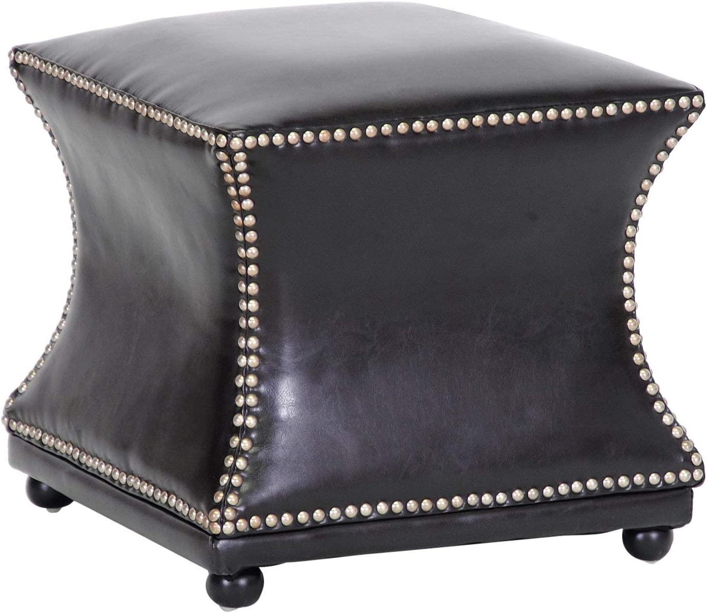 Baxton Studio Ellastone Modern Leather Ottoman, Dark Brown, Medium (BHA-2601B-10)