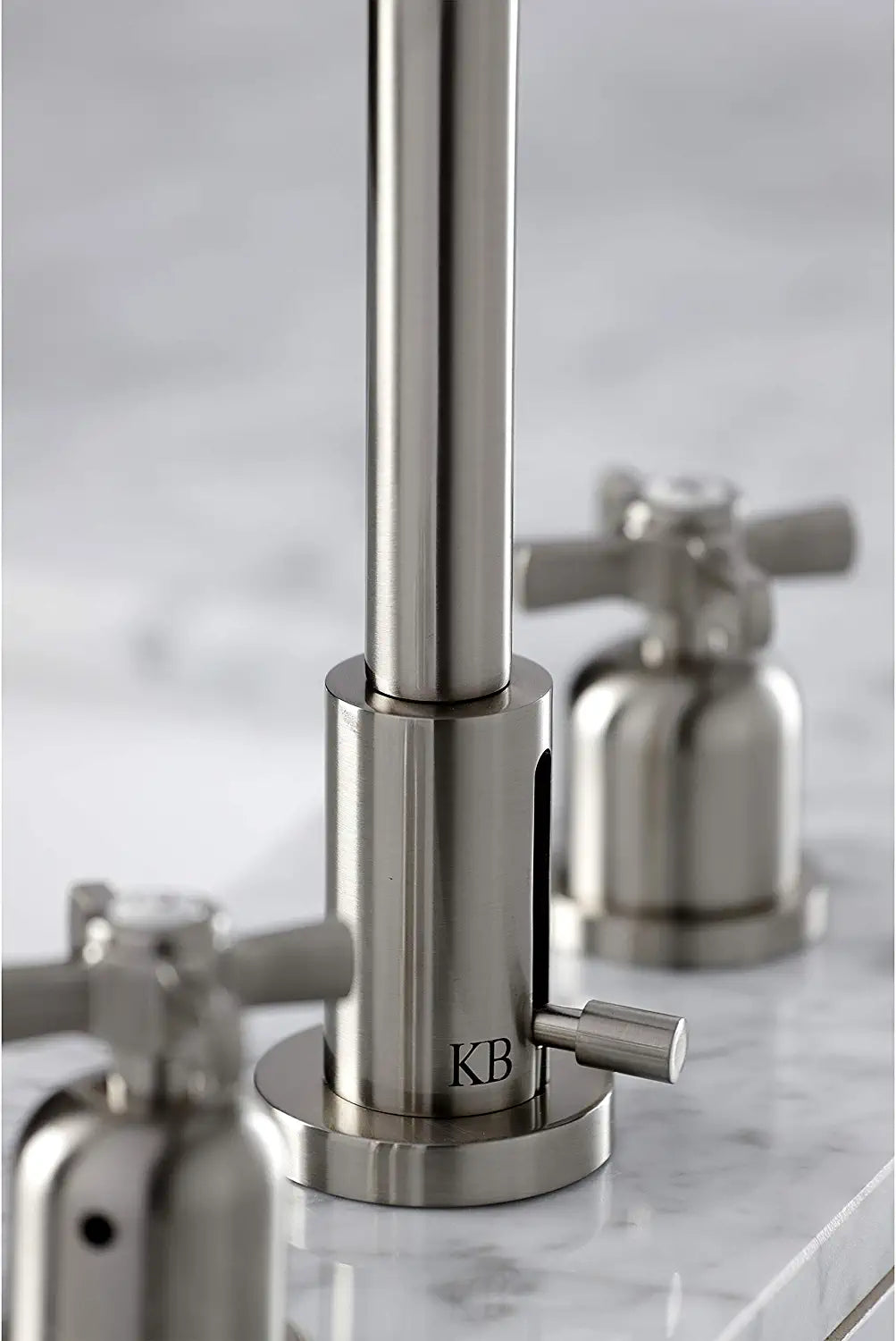 Kingston Brass FSC8938ZX Millennium Widespread Bathroom Faucet, Brushed Nickel