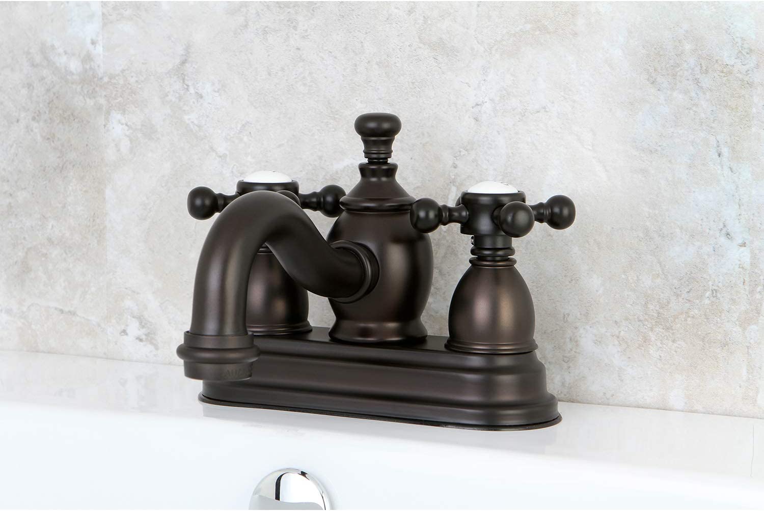 Kingston Brass KS7105BX English Country 4&#34; Centerset Bathroom Faucet, Oil Rubbed Bronze