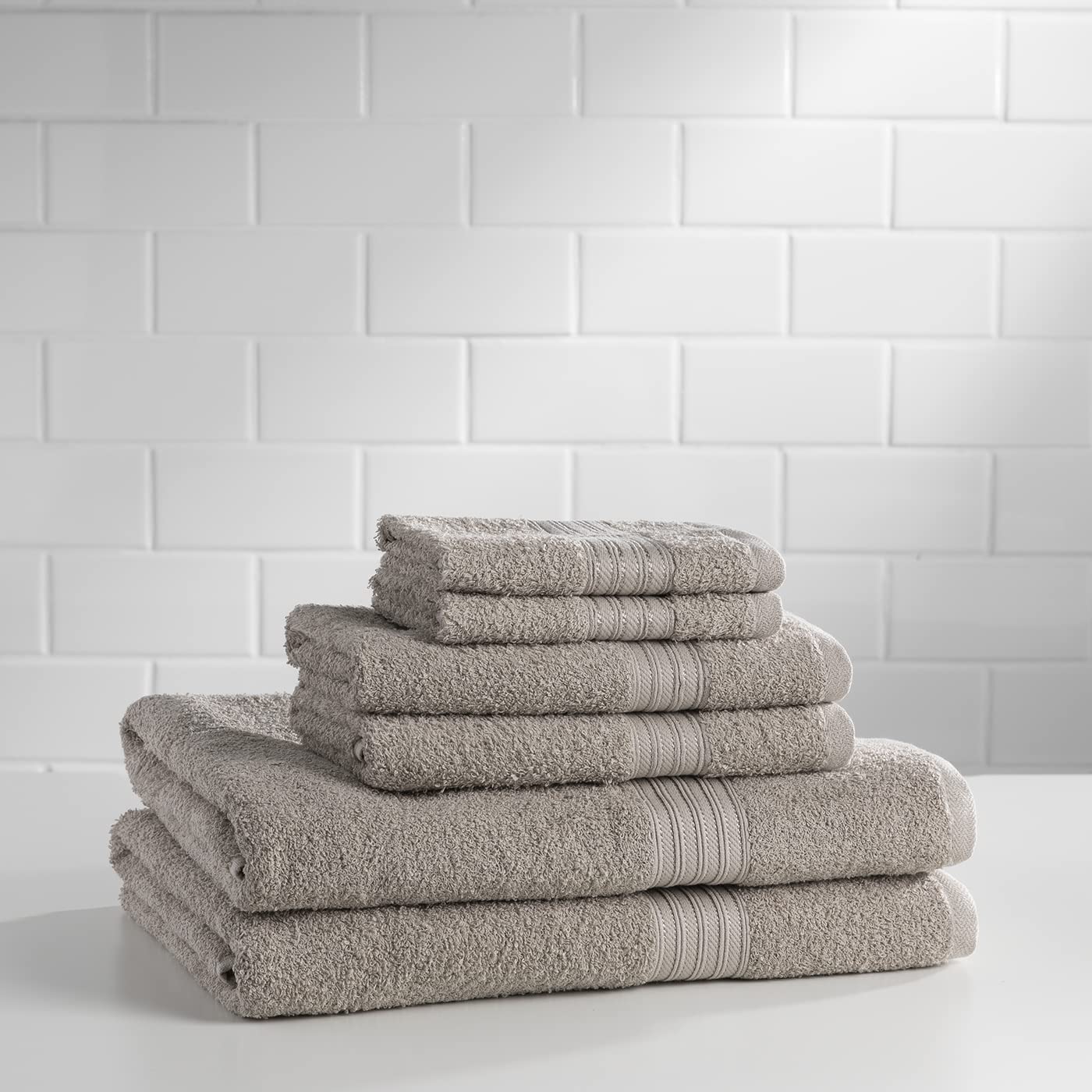 Baltic Linen Majestic Cotton Towels, 2 Bath Towels, 2 Hand Towels, 2 Washcloths, Cabernet, 6-Piece Set
