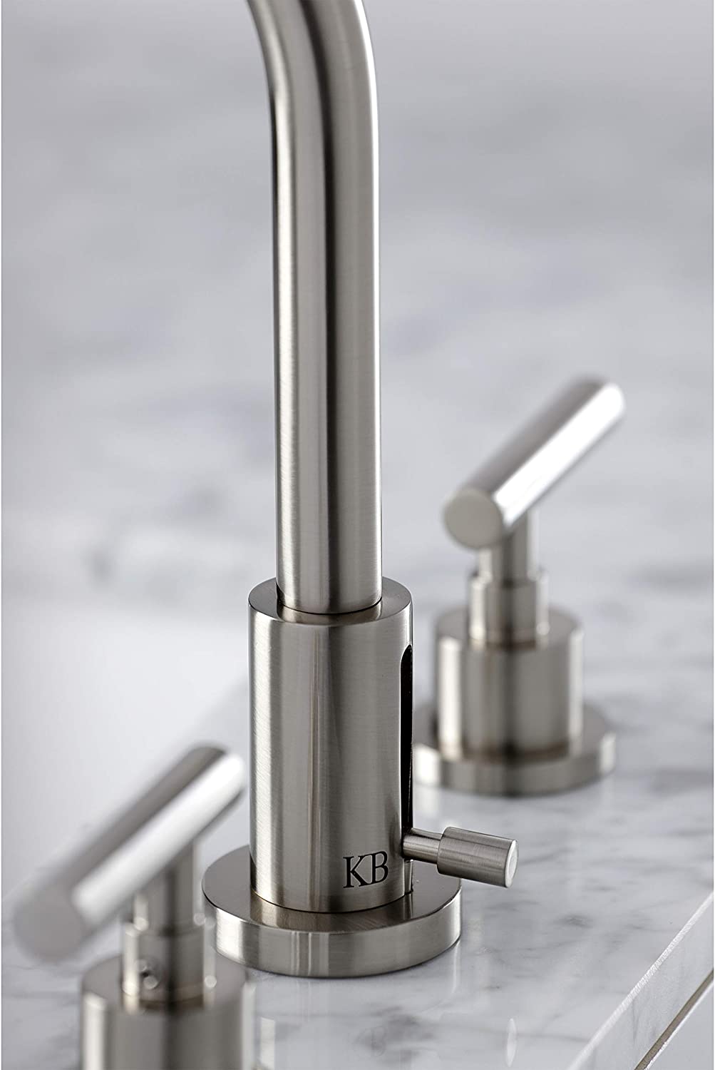 Kingston Brass FSC8928CML Manhattan Widespread Bathroom Faucet, Brushed Nickel