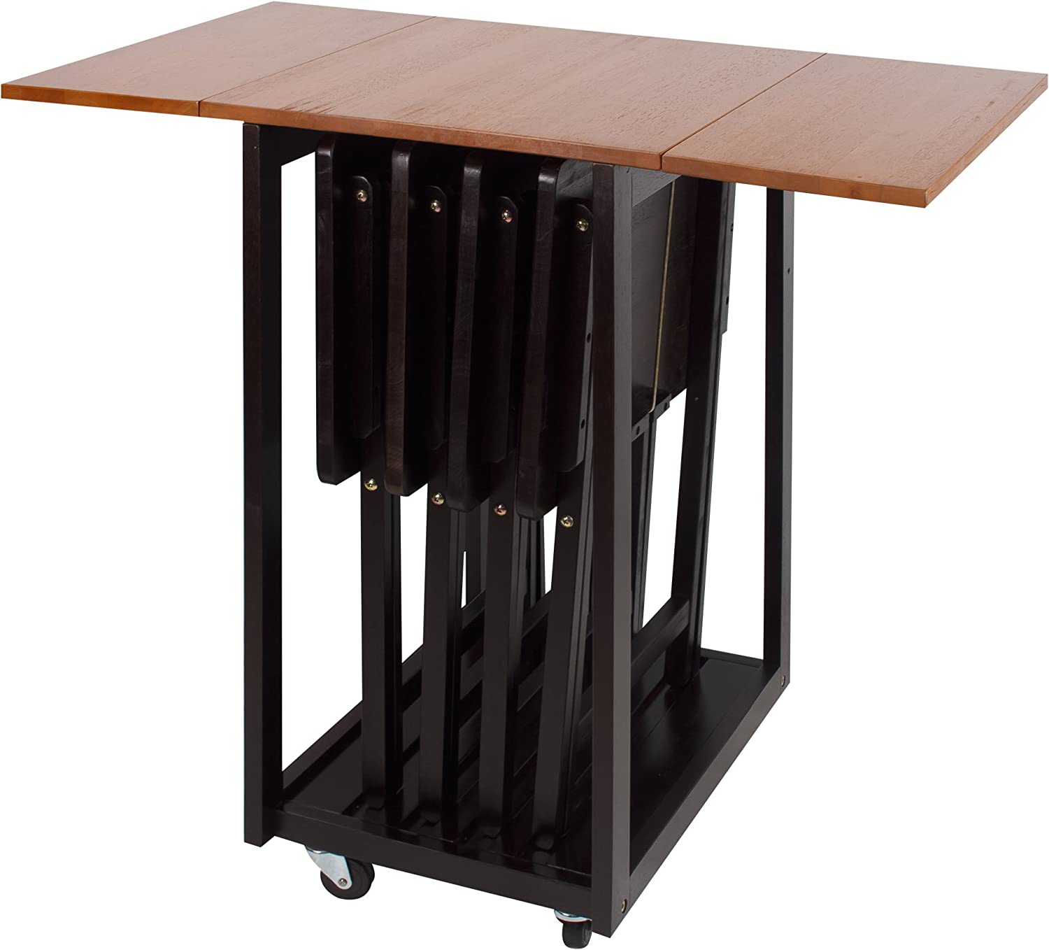 Casual Home Drop Leaf Table with TV Trays