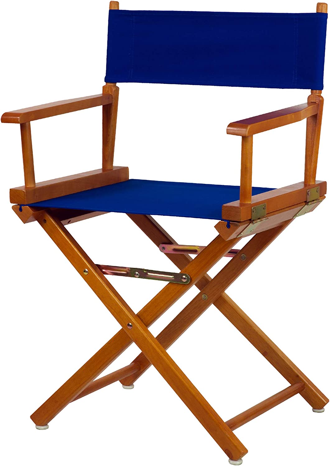 Casual Home 18&#34; Director&#39;s Chair Honey Oak Frame with Royal Blue Canvas