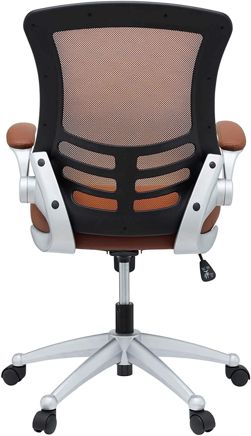 Modway Attainment Mesh Vinyl Modern Office Chair in Tan