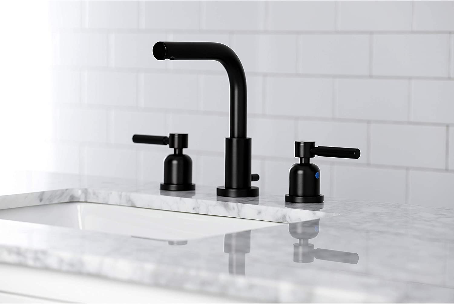 Kingston Brass FSC8950DL Concord Widespread Bathroom Faucet, Matte Black