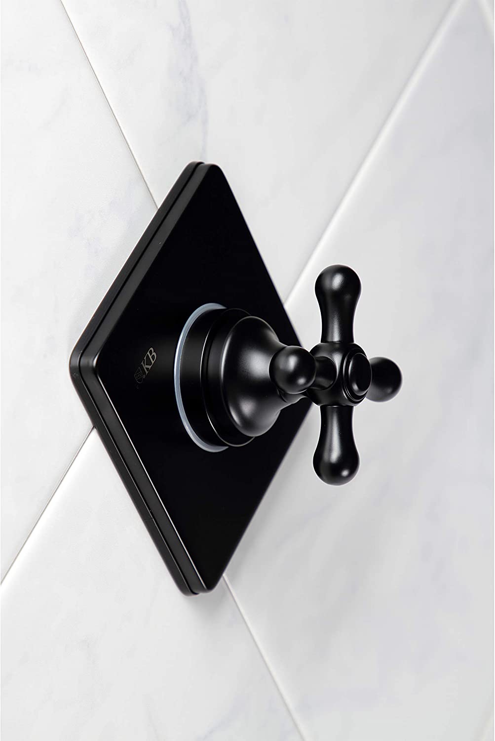 Kingston Brass KS3040AX Three-Way Diverter Valve with Trim Kit, Matte Black