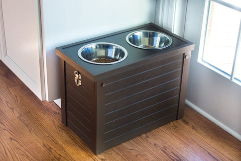 New Age Pet ecoFLEX Piedmont Pet Diner with Storage - Russet, Extra Large (EHHF303XL)