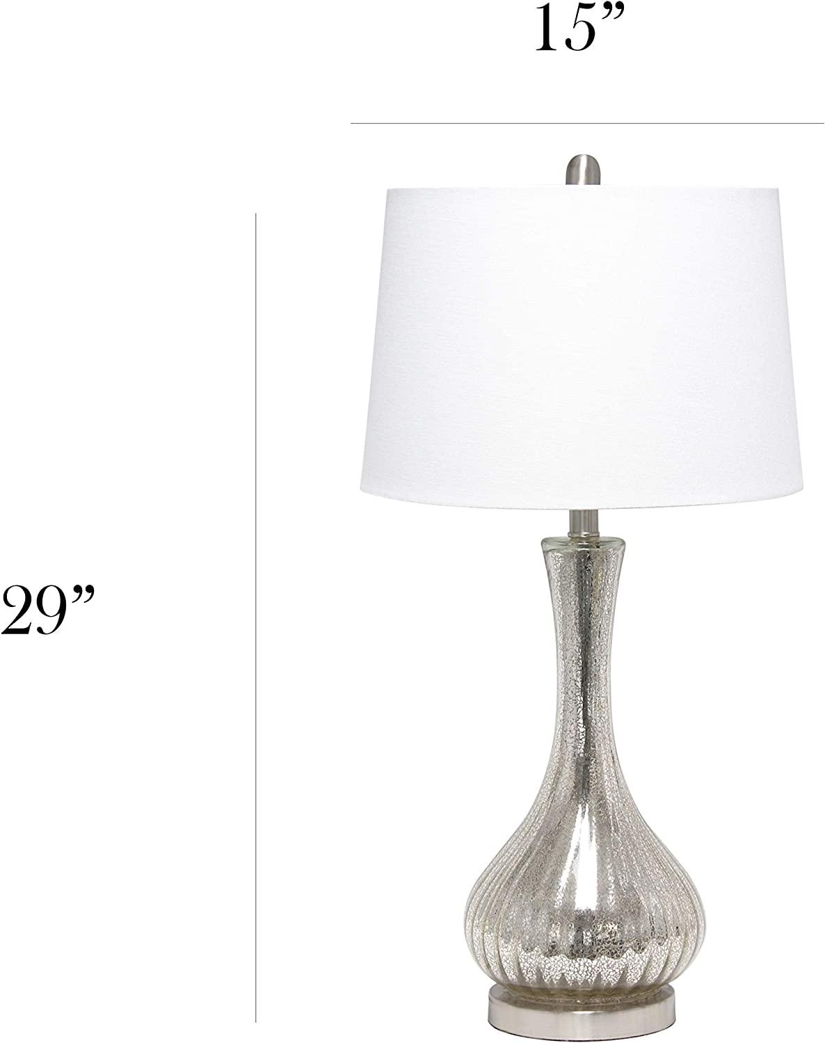 Elegant Designs LT3318-MUR Mercury Vase Table Lamp