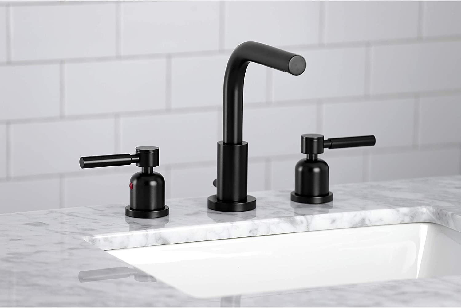 Kingston Brass FSC8950DL Concord Widespread Bathroom Faucet, Matte Black