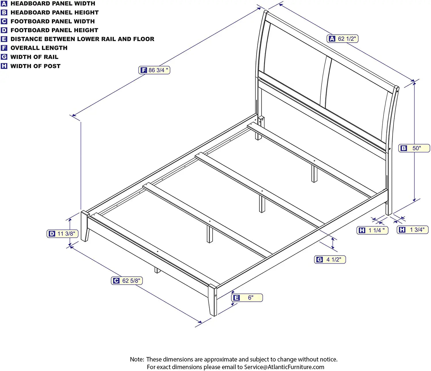 Atlantic Furniture Portland Queen Traditional Bed in Walnut