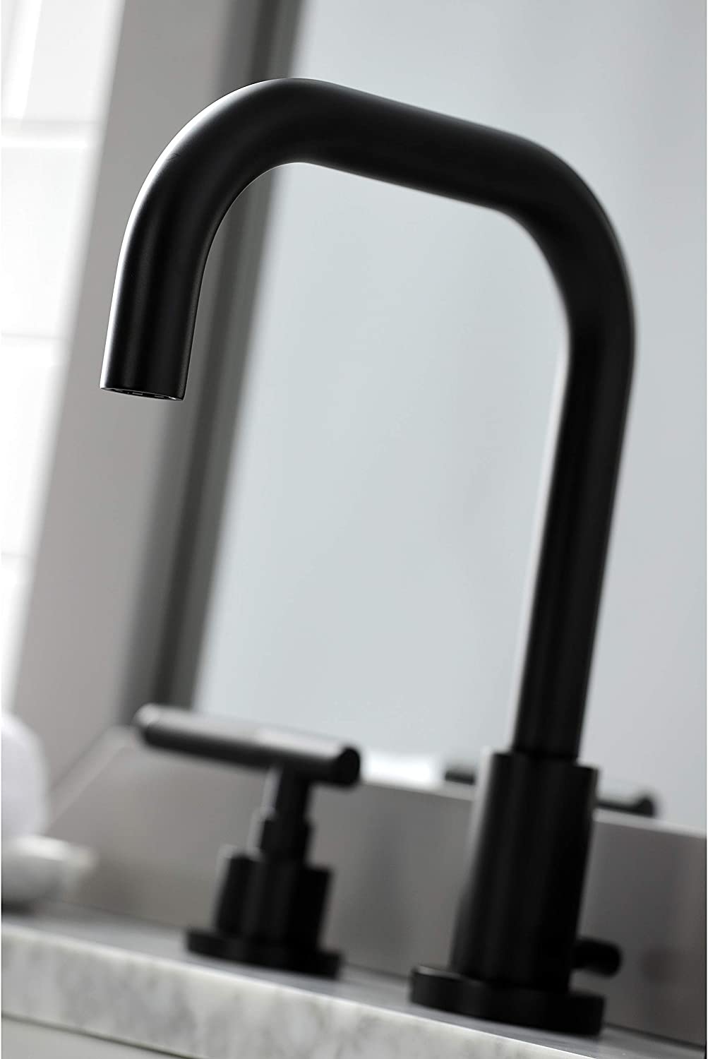 Kingston Brass FSC8930CKL Kaiser Widespread Bathroom Faucet, Matte Black