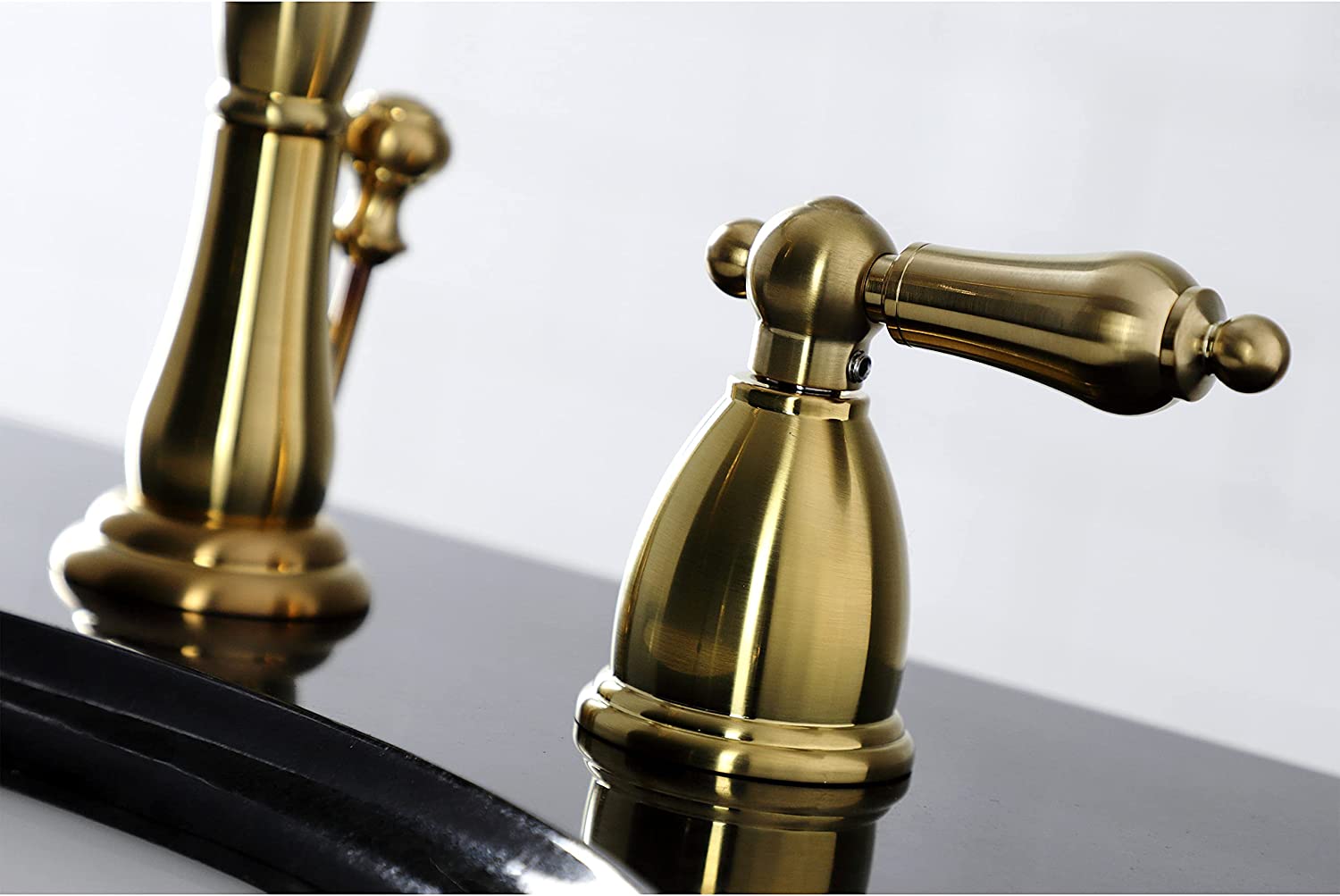 Kingston Brass KB1977AL 8 in. Widespread Bathroom Faucet, Brushed Brass