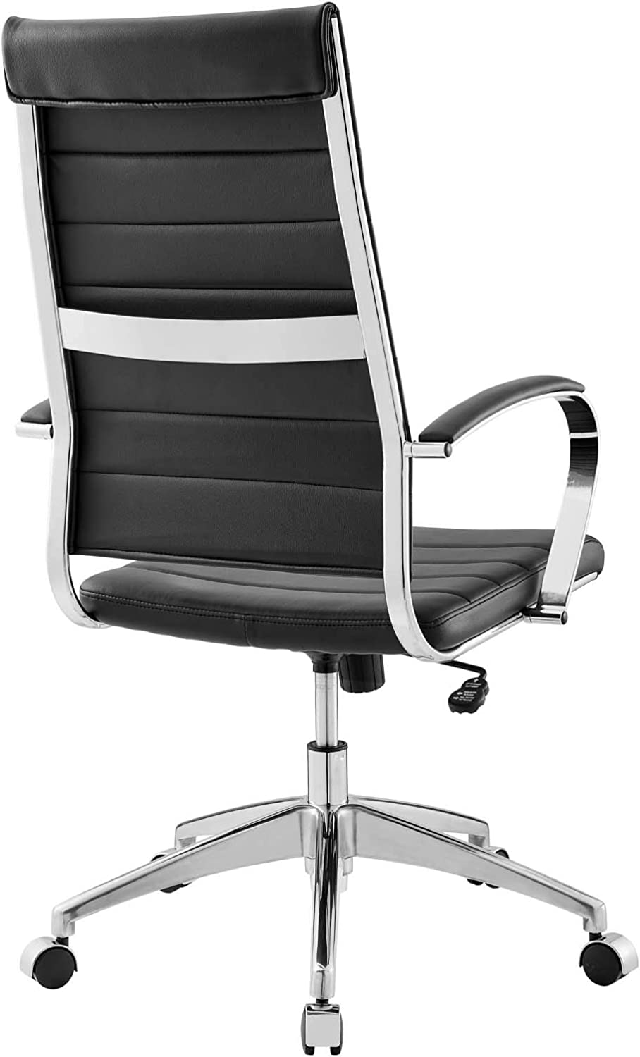 Modway Jive Ribbed High Back Tall Executive Swivel Office Chair With Arms In White