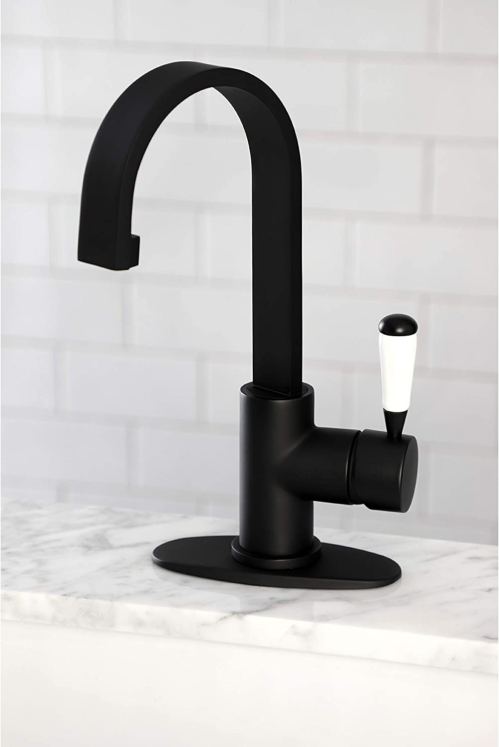 Kingston Brass LS8610DPL Paris Bar Faucet, Matte Black