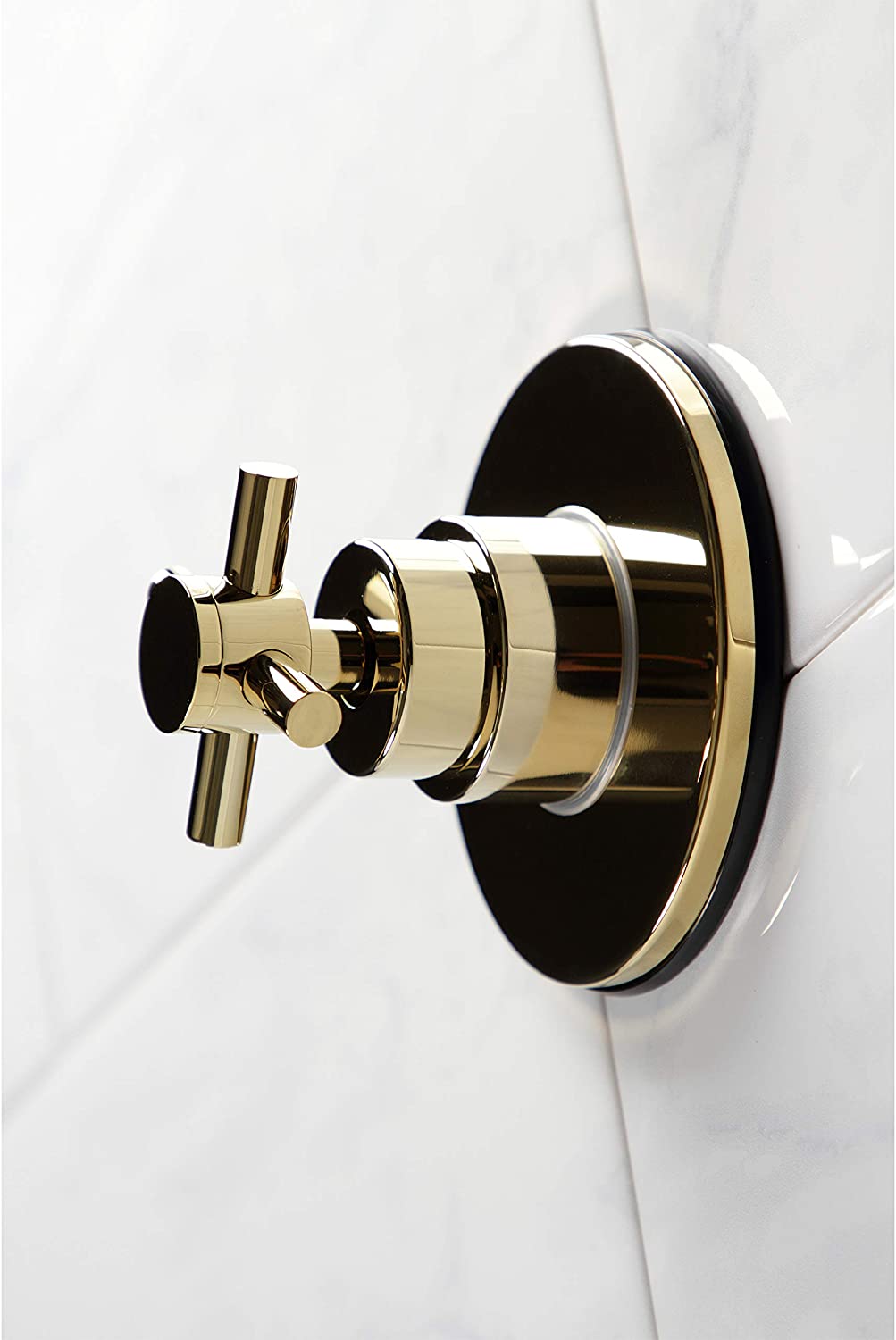 Kingston Brass KS3032DX Concord Three-Way Diverter Valve with Trim Kit, Polished Brass