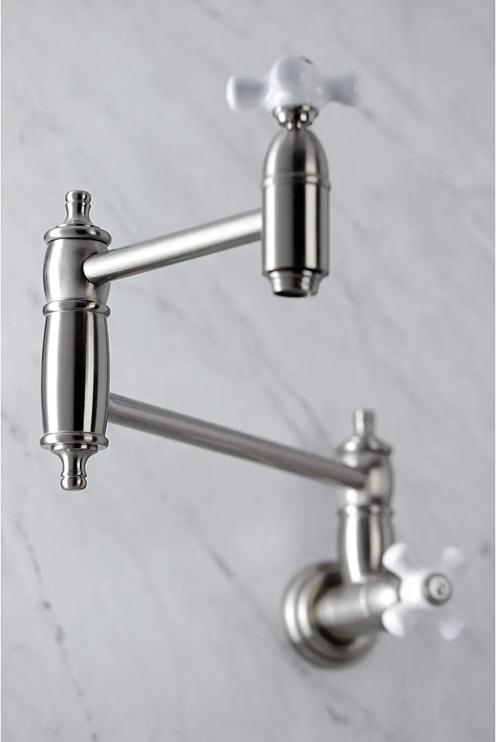 Kingston Brass KS3108PX Restoration Pot Filler, Brushed Nickel