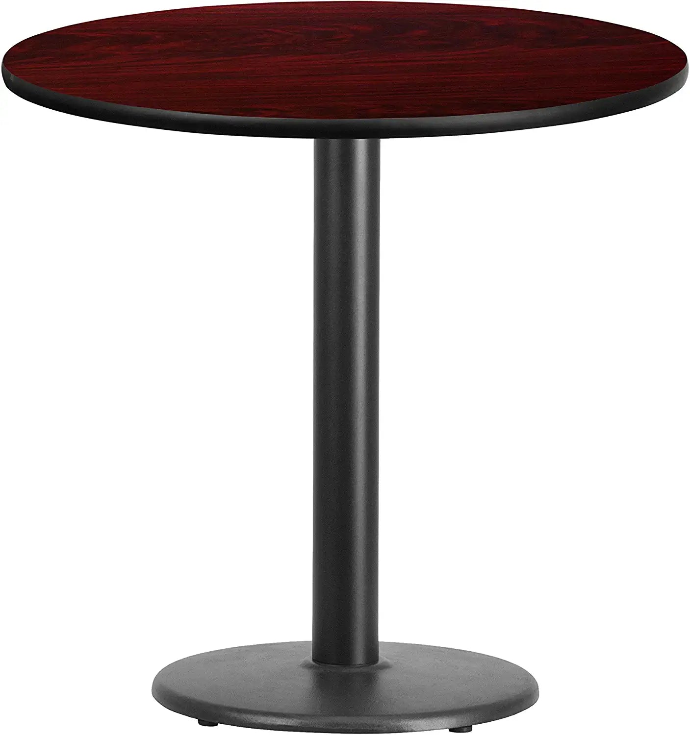 Flash Furniture 30&#39;&#39; Round Walnut Laminate Table Top with 18&#39;&#39; Round Table Height Base