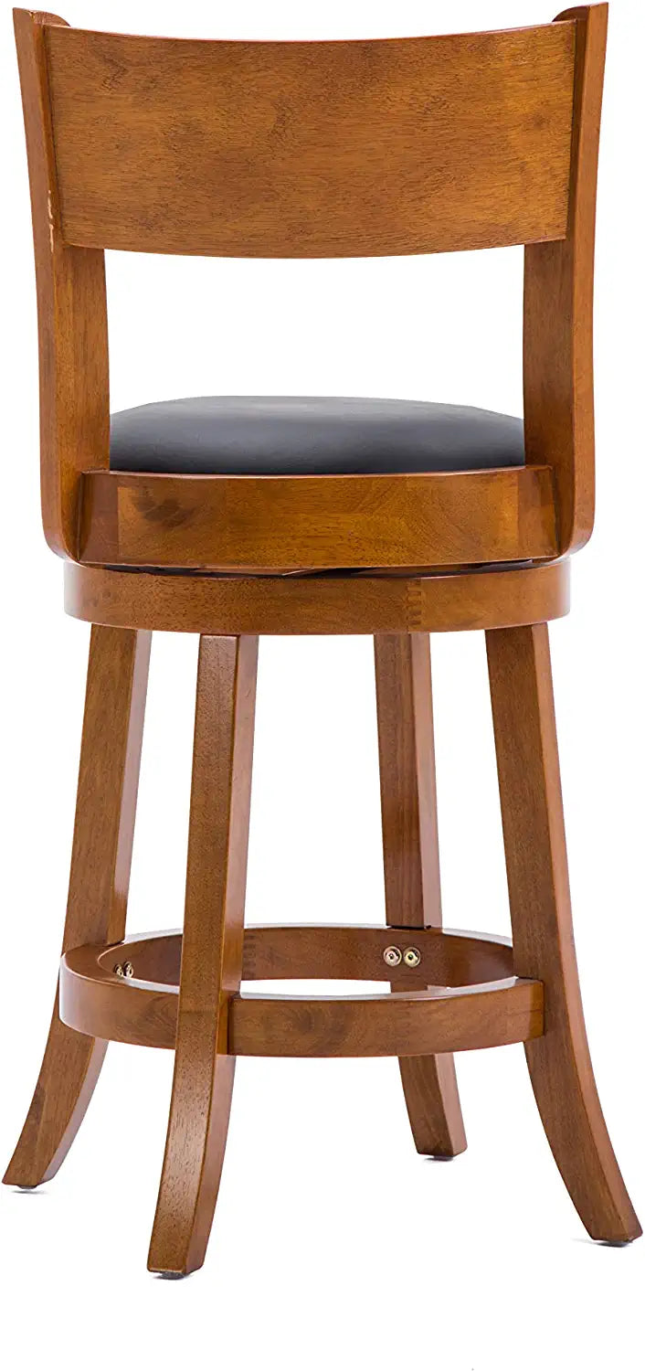 Boraam Palmetto Counter Height Swivel Stool, 24-Inch, Fruitwood