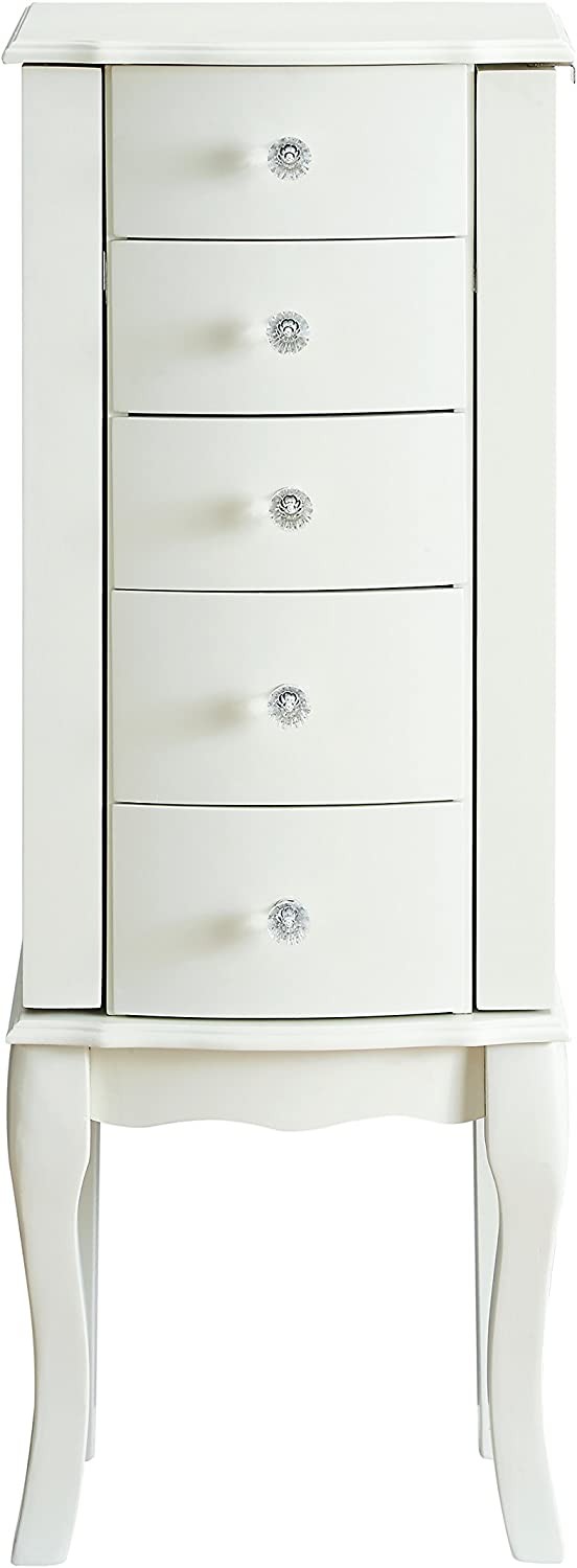Powell Furniture Jewelry Armoire, White