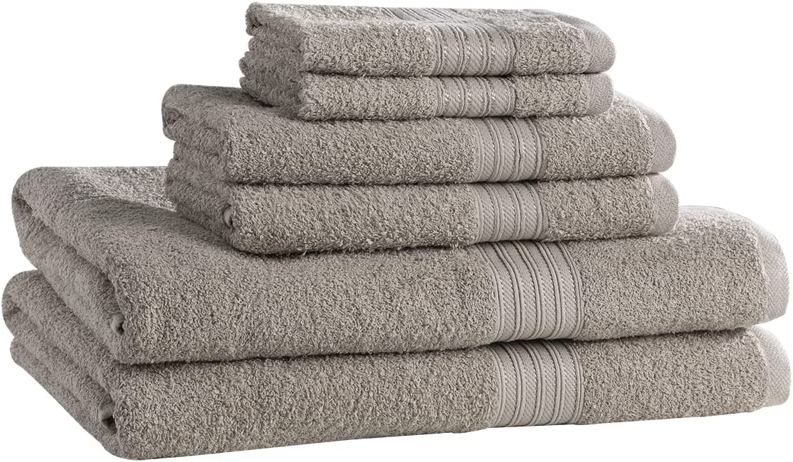 Baltic Linen Majestic Cotton Towels, 2 Bath Towels, 2 Hand Towels, 2 Washcloths, Cabernet, 6-Piece Set