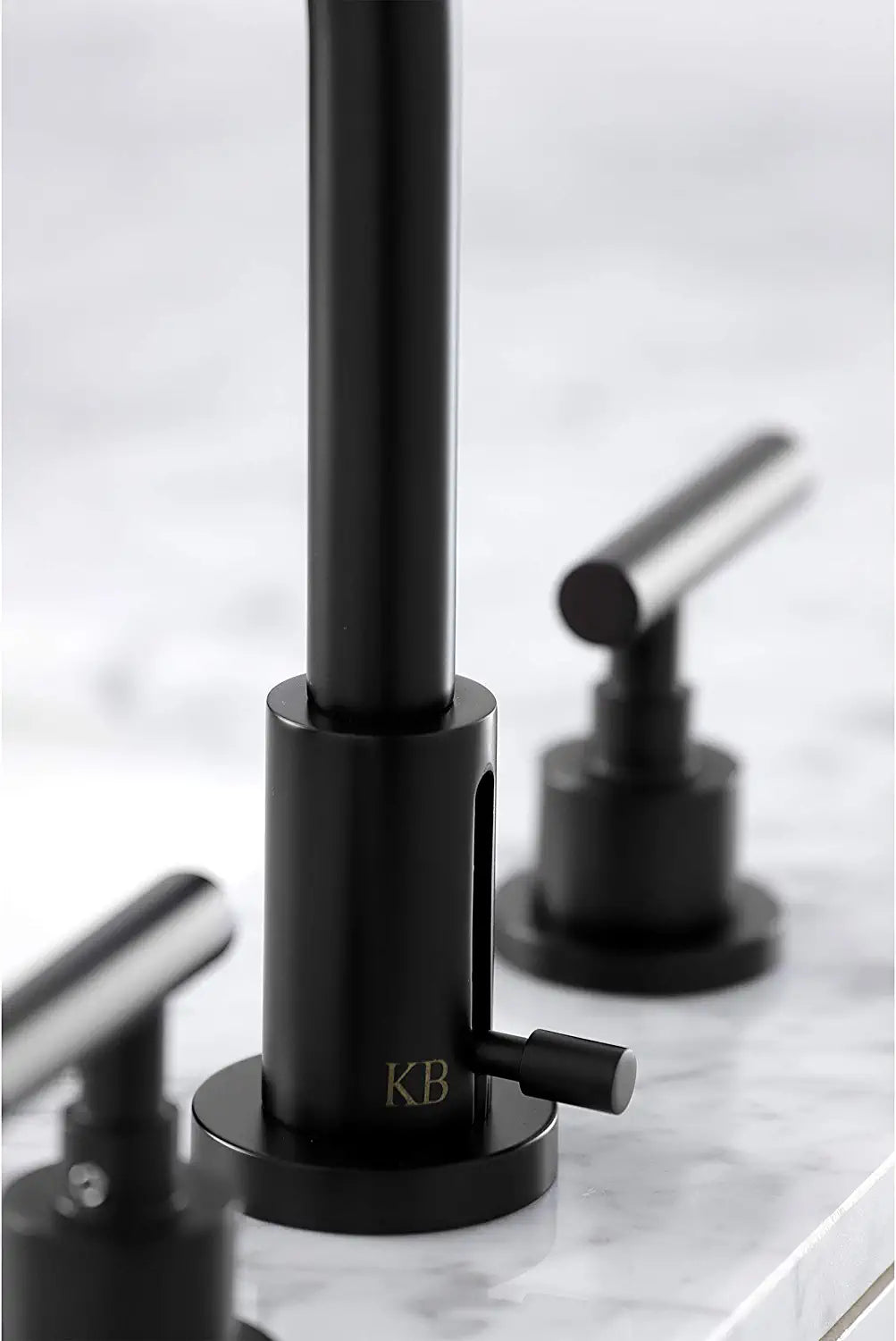 Kingston Brass FSC8930CML Manhattan Widespread Bathroom Faucet, Matte Black