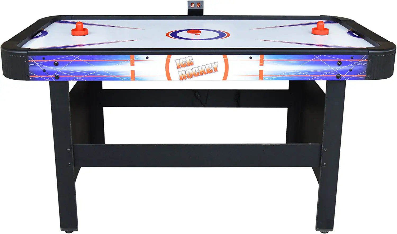 Hathaway Patriot 5-Ft Air Hockey Table for Kids and Adults, Great for Family Recreation Game Rooms, Electronic Scoring, Leg Levelers and Built-in Puck Return √É¬¢√¢‚Äö¬¨√¢‚Ç¨≈ì Includes Strikers and Pucks, Blue/Black