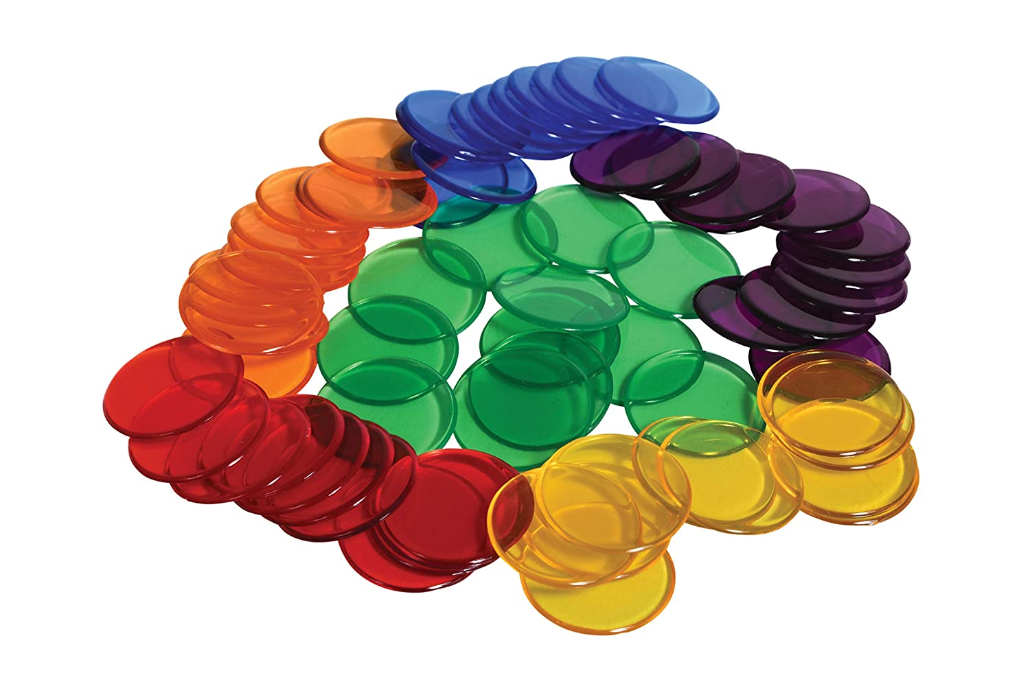 LEARNING ADVANTAGE - 0.75&#34; Transparent Counters, Set of 1000