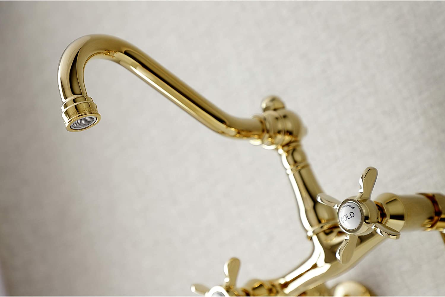 Kingston Brass KS3222BEX Essex Kitchen Faucet, Polished Brass