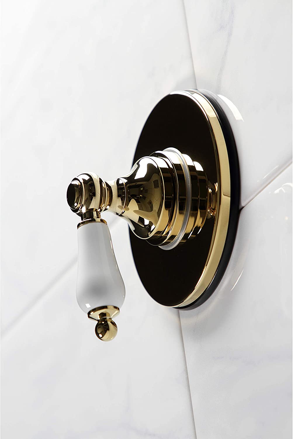 Kingston Brass KS3032PL Three-Way Diverter Valve with Trim Kit, Polished Brass