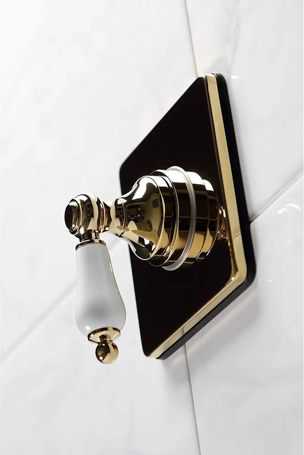 Kingston Brass KS3042PL Three-Way Diverter Valve with Trim Kit, Polished Brass