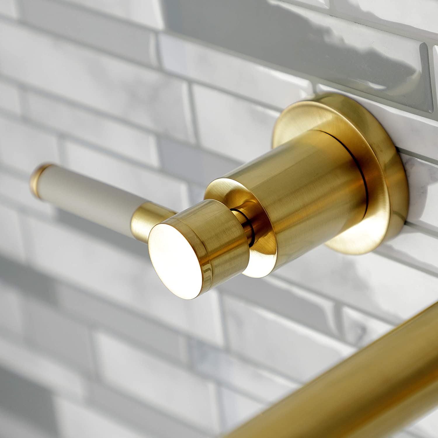 Kingston Brass KS8127DKL Kaiser Bathroom Faucet, Brushed Brass