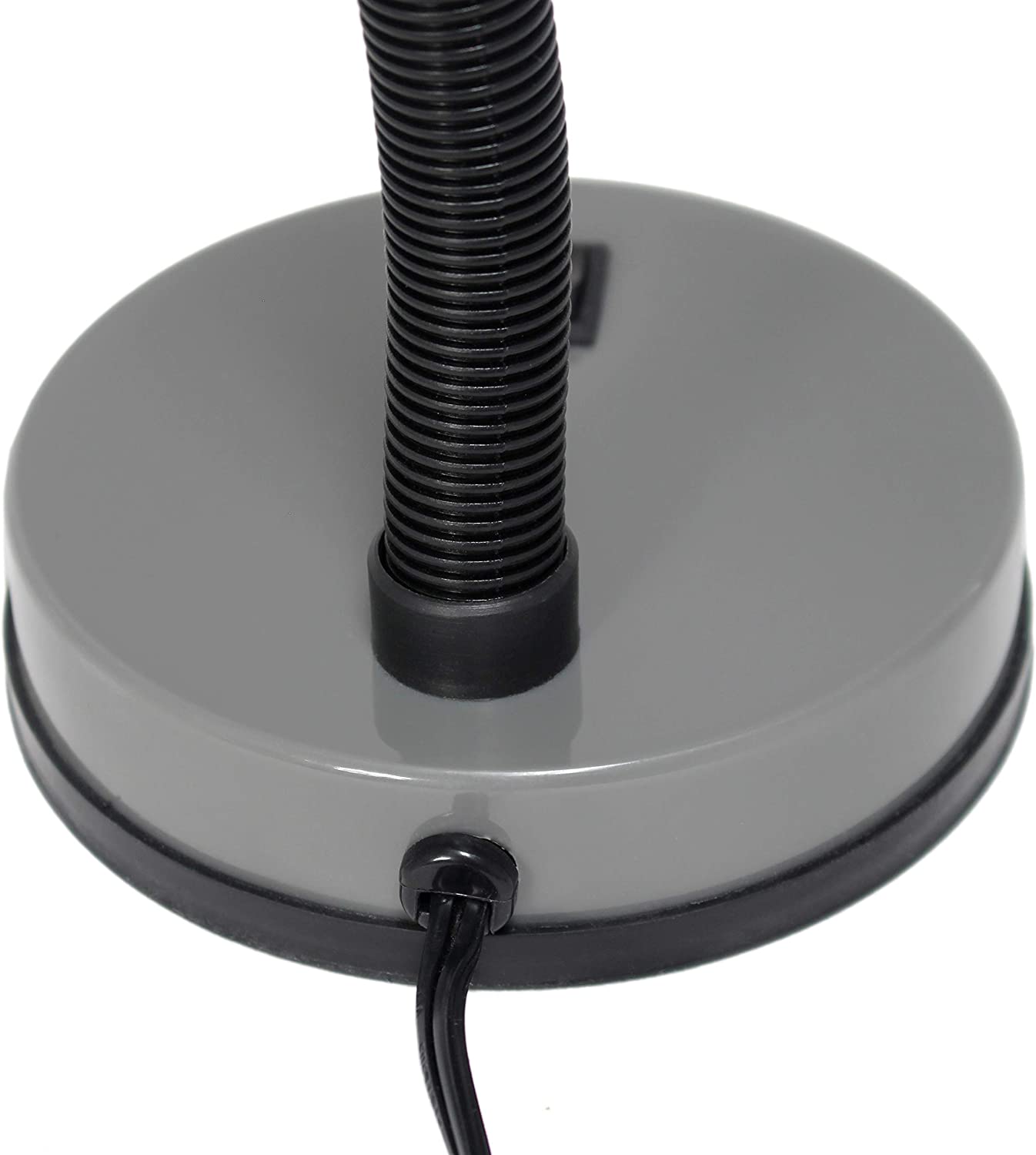 Simple Designs LD1003-GRY Basic Metal Flexible Hose Neck Desk Lamp, Gray
