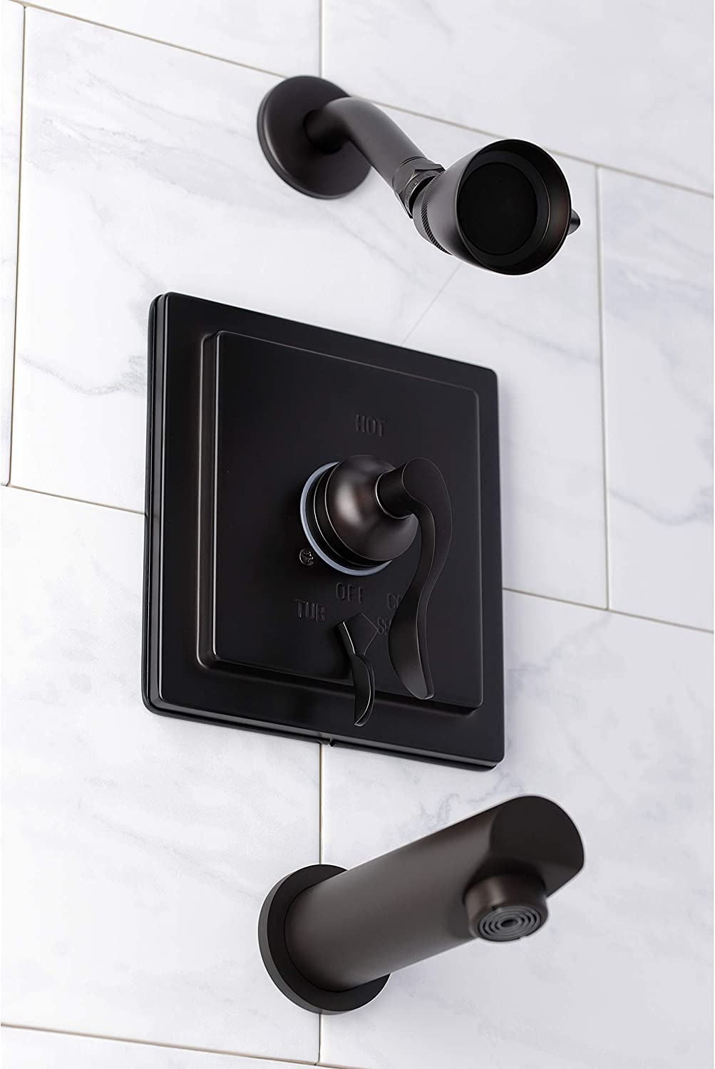 Kingston Brass KB86550DFL Tub and Shower Faucet, Oil Rubbed Bronze