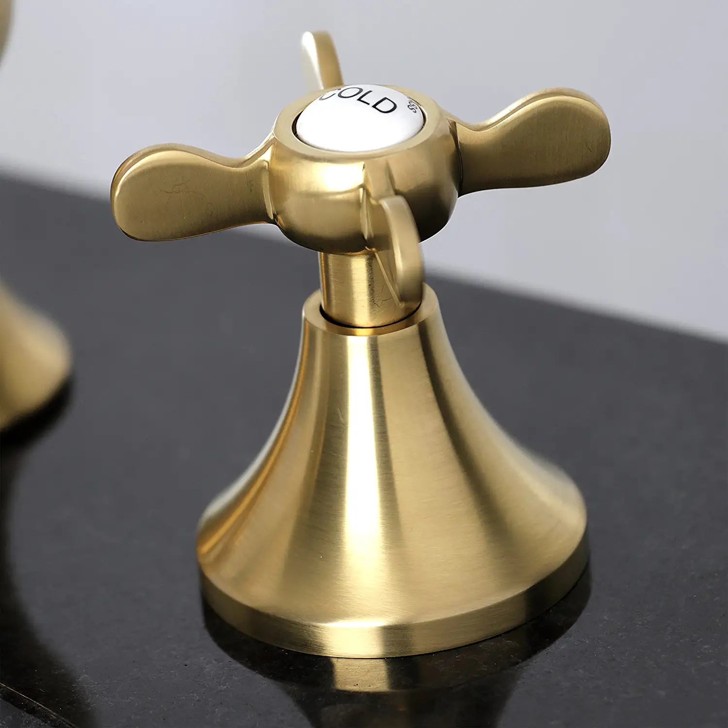 Kingston Brass KC7067BEX Essex 8 in. Widespread Bathroom Faucet, Brushed Brass