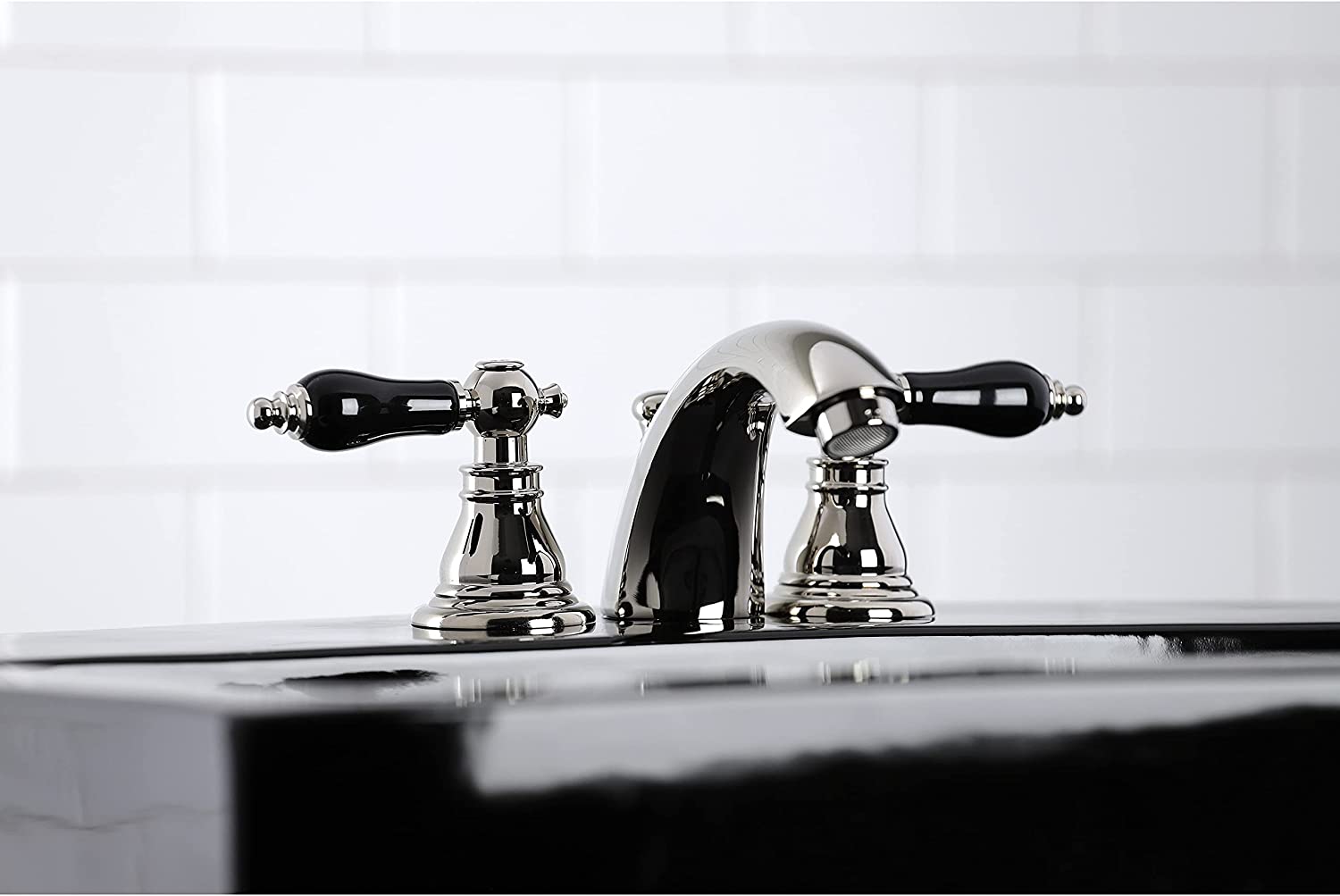 Kingston Brass KB956AKLPN Duchess Mini-Widespread Bathroom Faucet, Polished Nickel