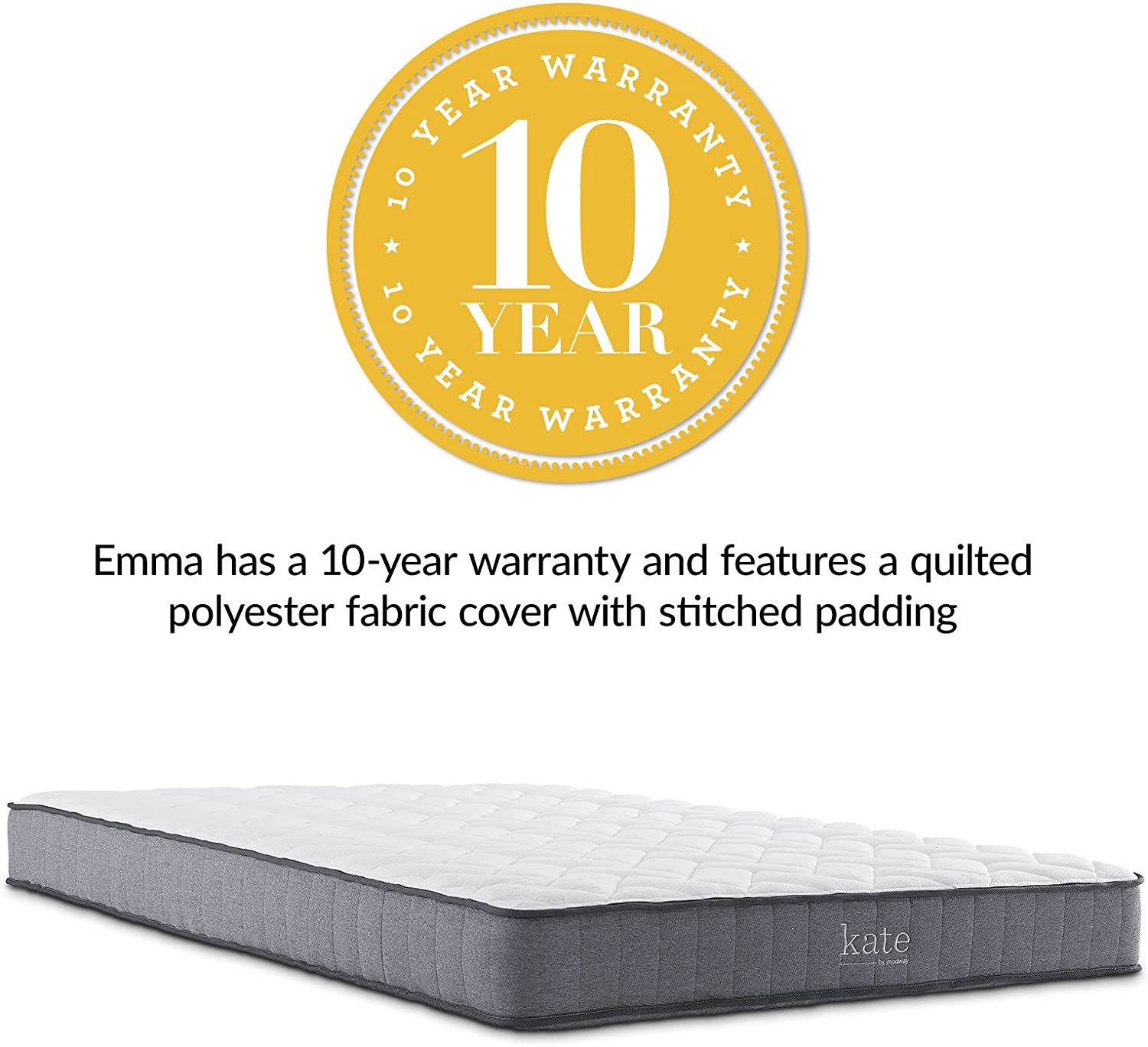 Modway Kate 8√É¬¢√¢‚Äö¬¨√Ç¬ù King Innerspring Mattress - Firm 8 Inch King Innerspring Mattress- 10-Year Warranty