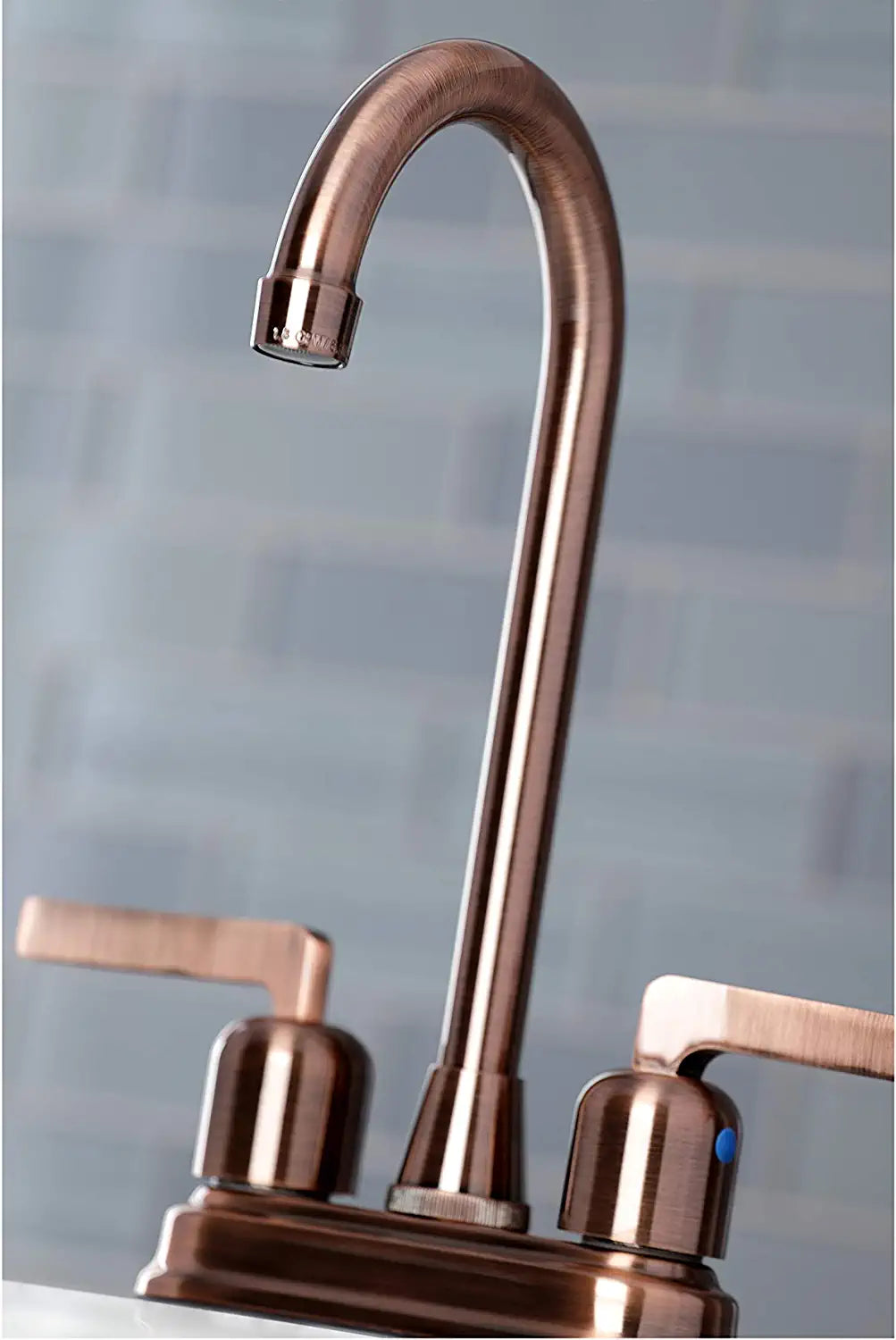 Kingston Brass KB849EFLAC Centurion Bar Faucet, Antique Copper