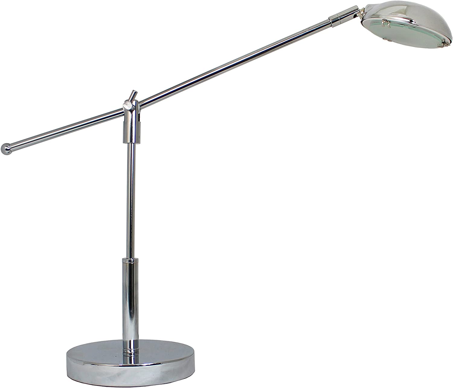 Simple Designs LD1035-CHR 3W Balance Arm LED Desk Lamp with Swivel Head, 17.5&#34; x 5.9&#34; x 21.25&#34;, Chrome
