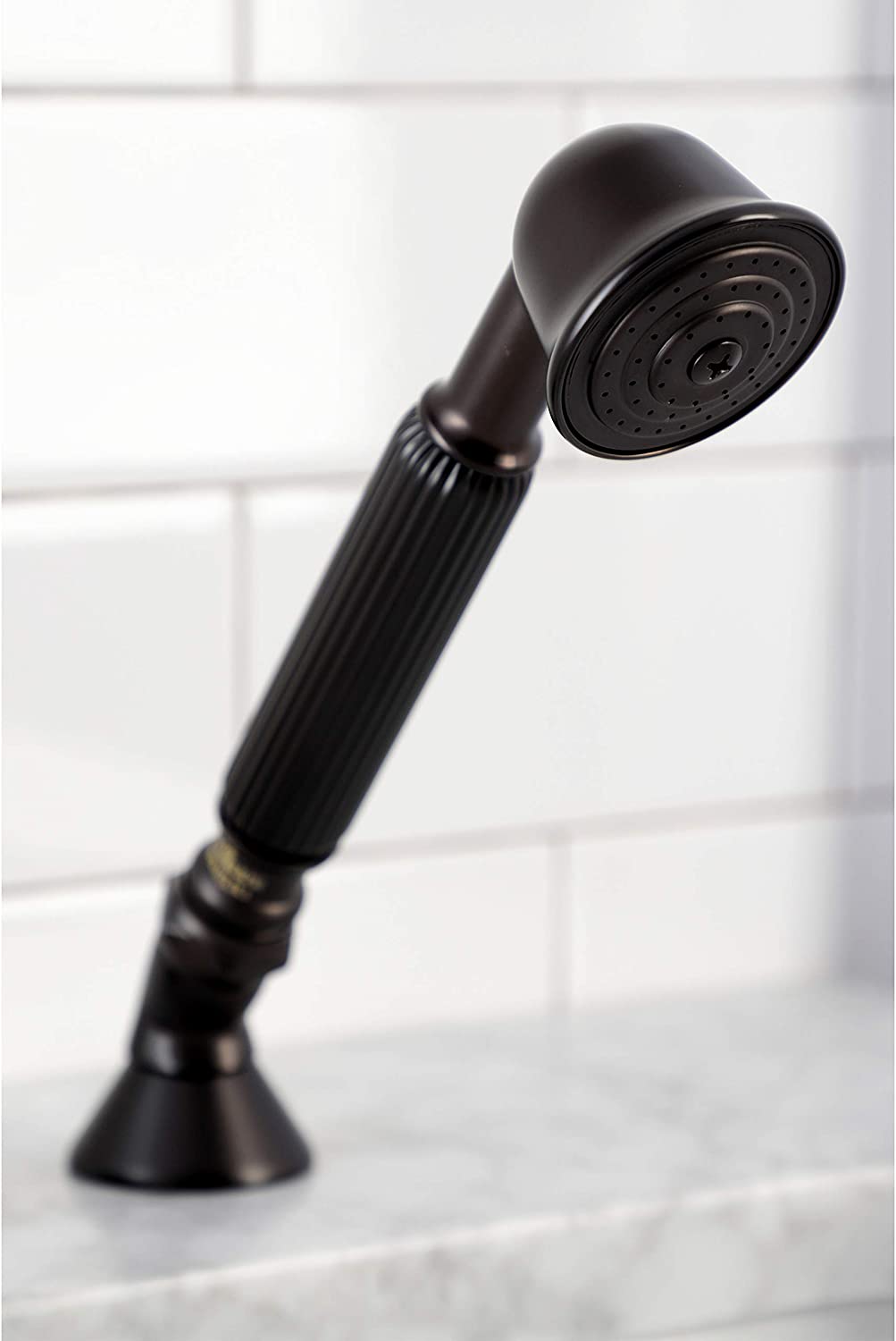 Kingston Brass KSK4305HLTR Deck Mount Hand Shower with Diverter for Roman Tub Faucet, Oil Rubbed Bronze