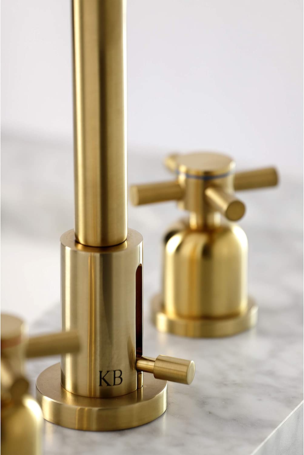 Kingston Brass FSC8933DX Concord Widespread Bathroom Faucet, Brushed Brass