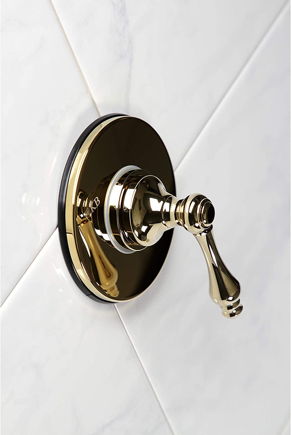 Kingston Brass KS3032AL Three-Way Diverter Valve with Trim Kit, Polished Brass