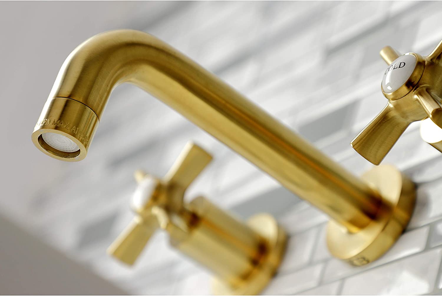 Kingston Brass KS8127ZX Millennium Bathroom Faucet, Brushed Brass