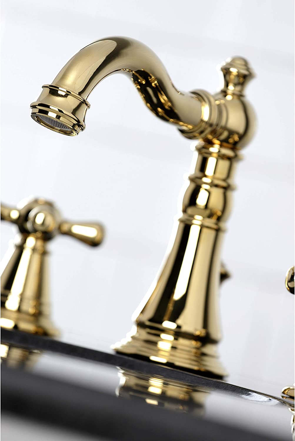 Kingston Brass FSC1972AAX American Classic Widespread Bathroom Faucet, Polished Brass