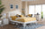 Baxton Studio Celine Modern and Contemporary Geometric Pattern White Solid Wood Queen Size Platform Bed